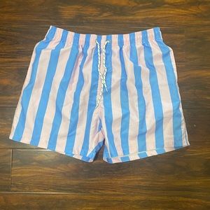 Striped Pink & Blue Shorts Mens Fashion Large L